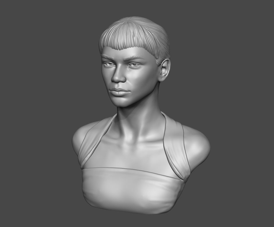Zendaya 01 3D print model_8