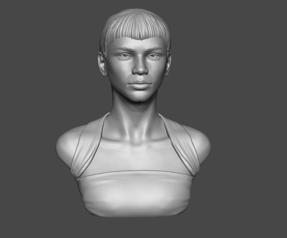 Zendaya 01 3D print model_4