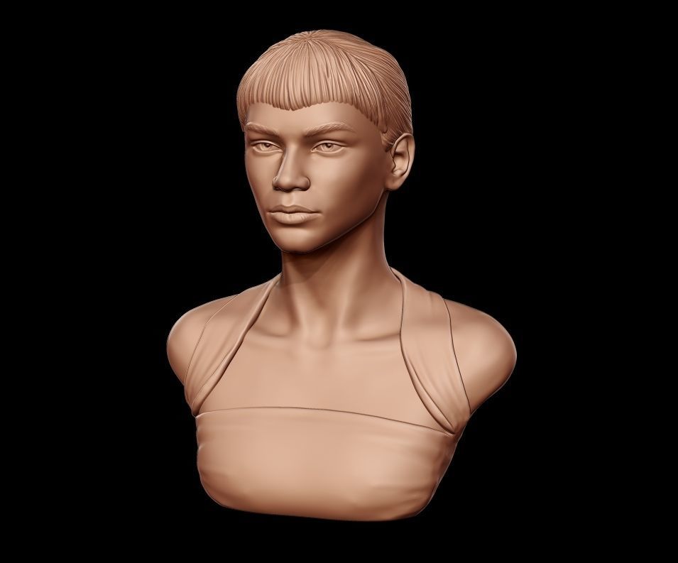 Zendaya 01 3D print model_3