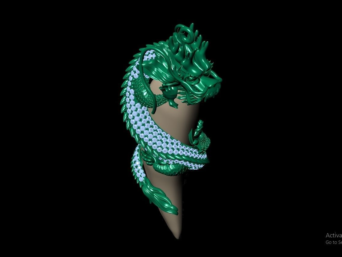 Dragon Pendent Jewelry Code-JST069 3D print model_4
