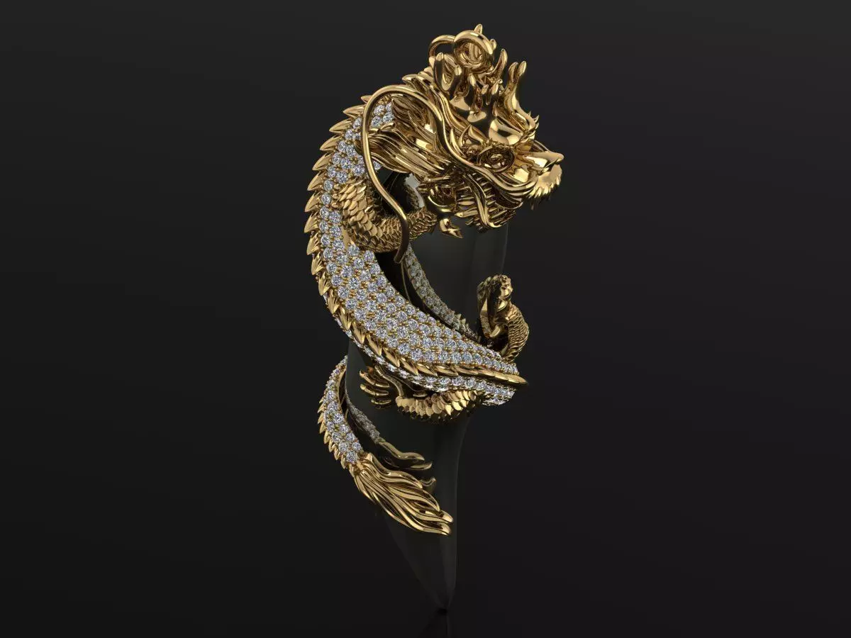 Dragon Pendent Jewelry Code-JST069 3D print model_0