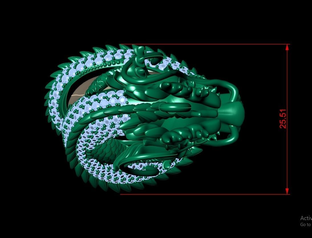 Dragon Pendent Jewelry Code-JST069 3D print model_1