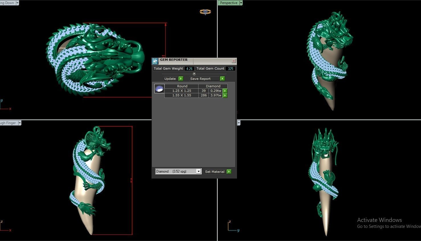 Dragon Pendent Jewelry Code-JST069 3D print model_5