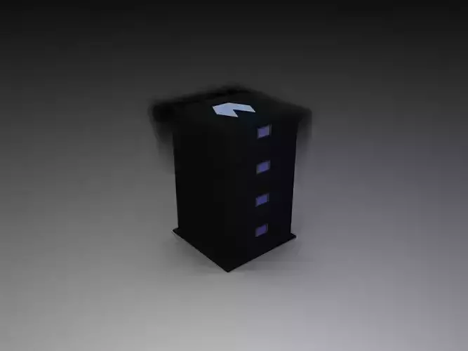 Locker cabinet with three drawers Free 3D model