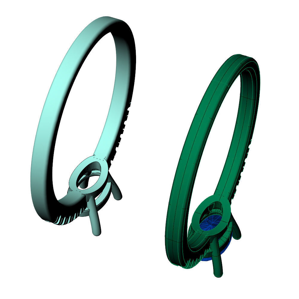 Oval Engagement Ring 3D print model_16