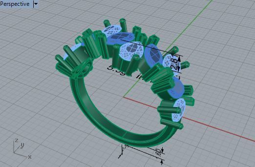 Diamond Ring 3263 3D print model_7