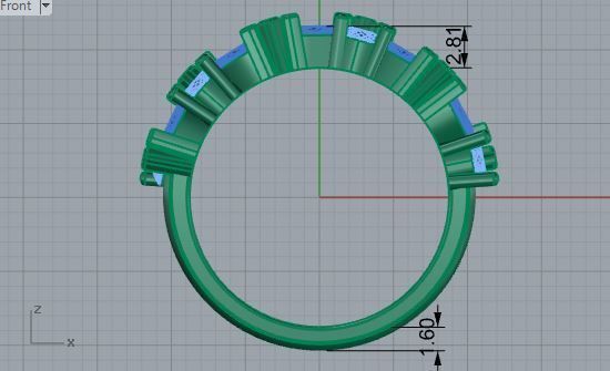 Diamond Ring 3263 3D print model_5