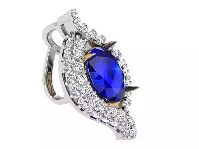 Marquise Halo Pendant 3266