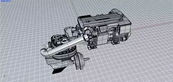 Volvo Penta D6 IPS-500 Marine Engine 3D model