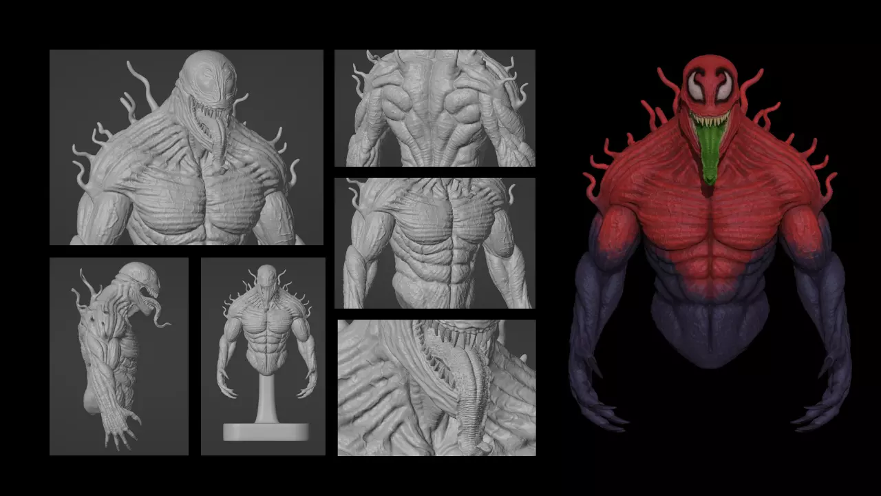 3D print Toxin Figure Stand 3D print model_0