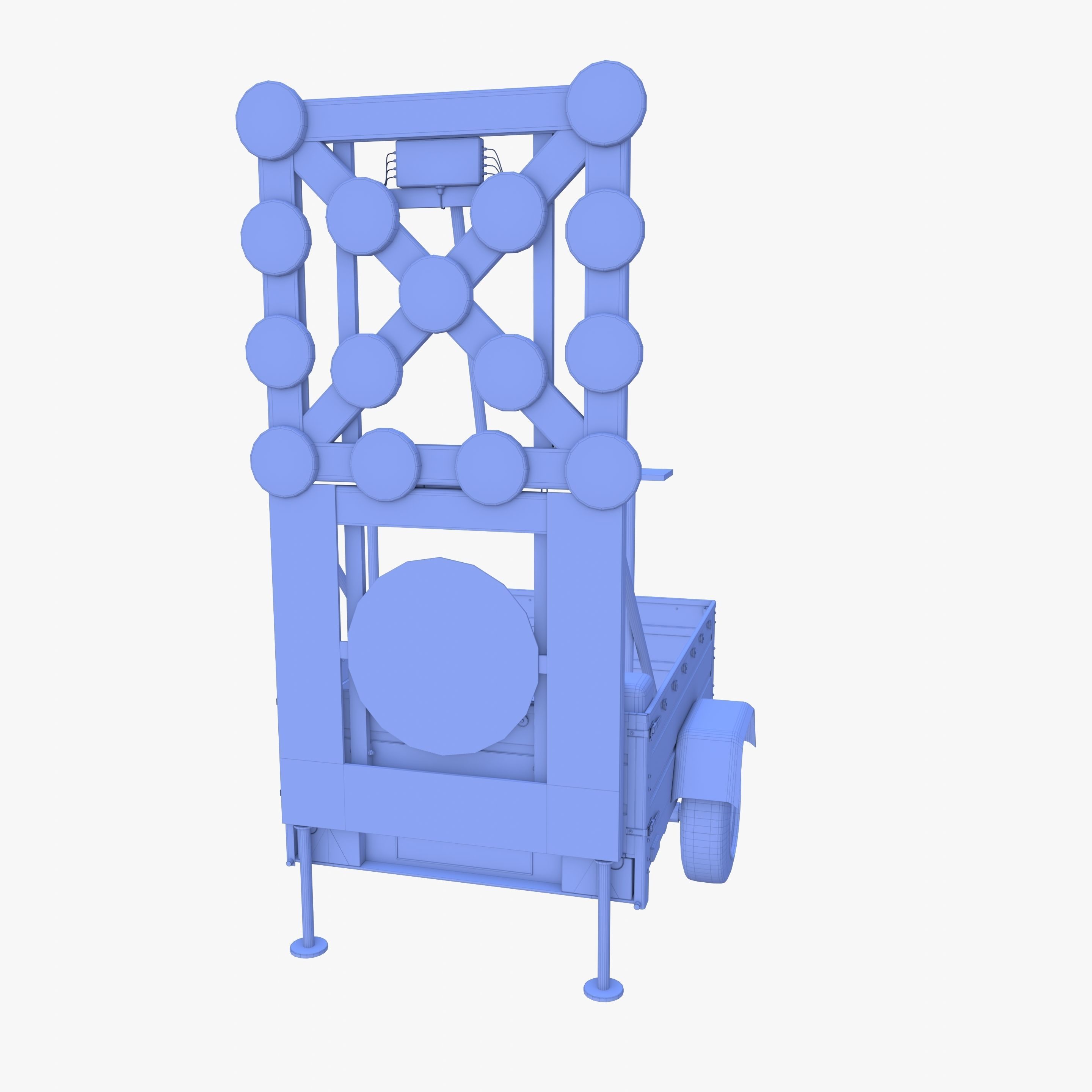 Roadworks trailer v1 Low-poly 3D model_23