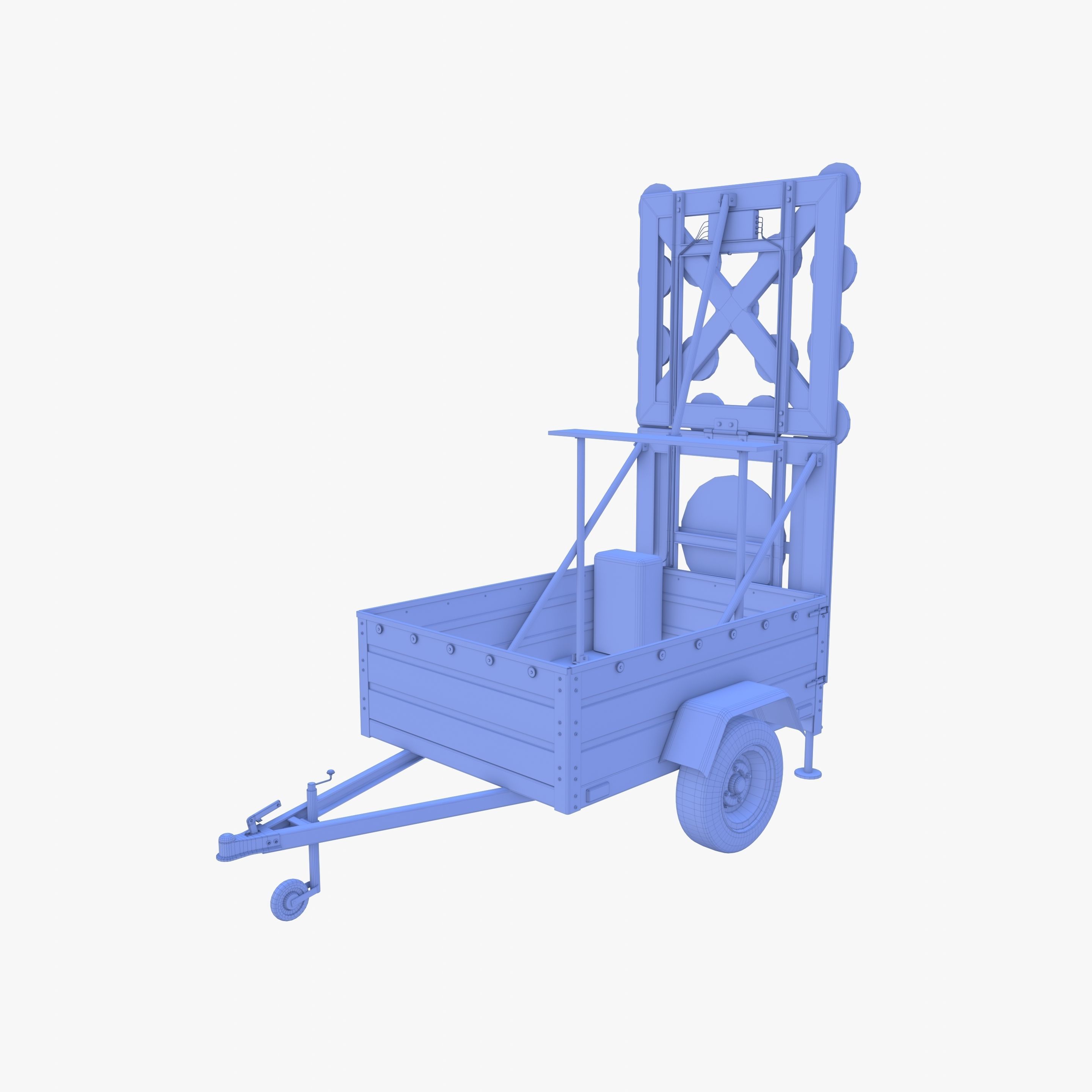 Roadworks trailer v1 Low-poly 3D model_18