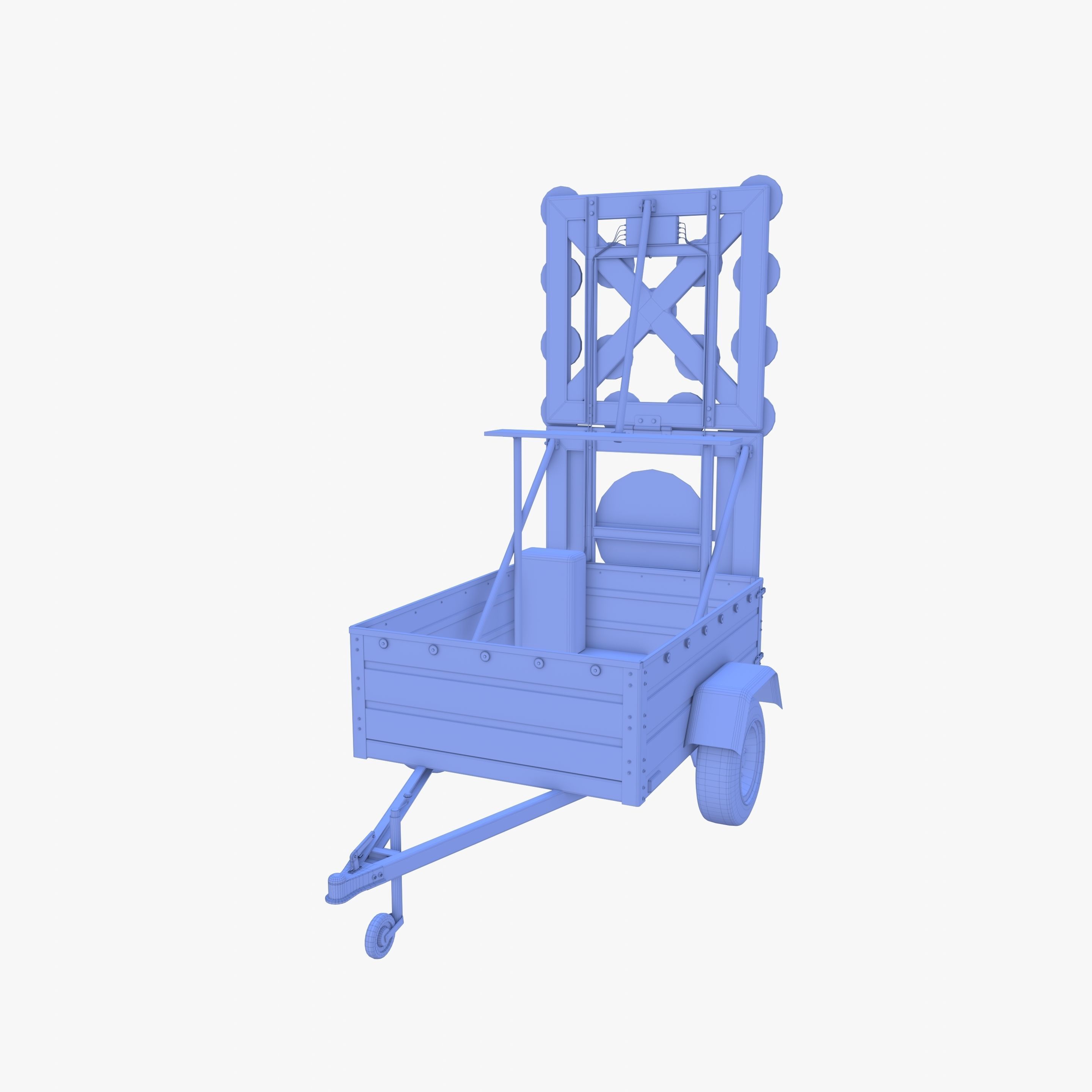 Roadworks trailer v1 Low-poly 3D model_24