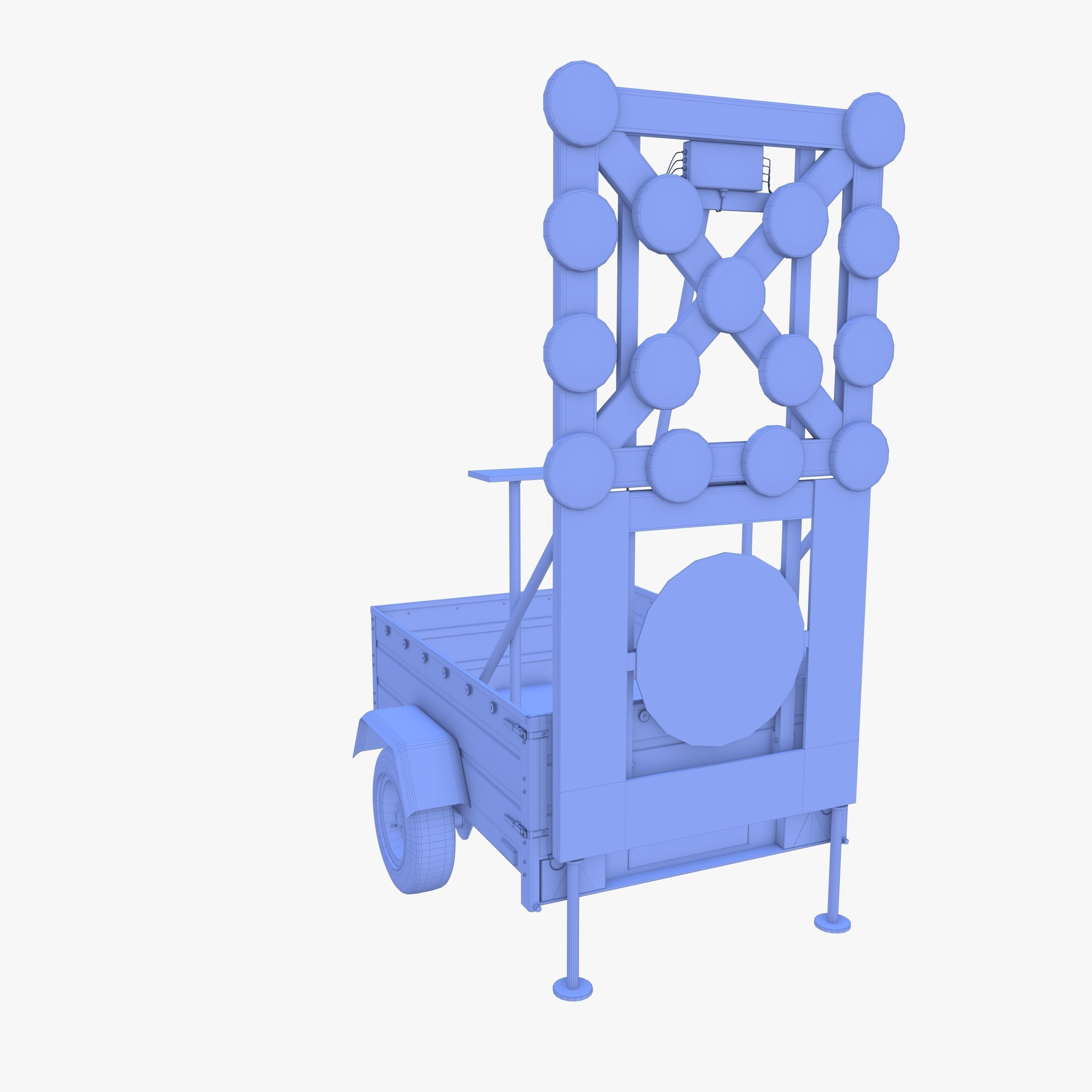 Roadworks trailer v1 Low-poly 3D model_21