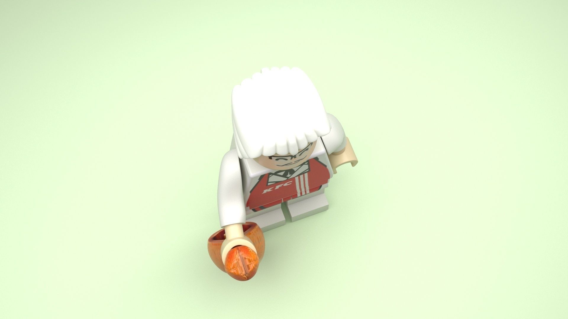 Lego Colonel Sanders 3D model_23