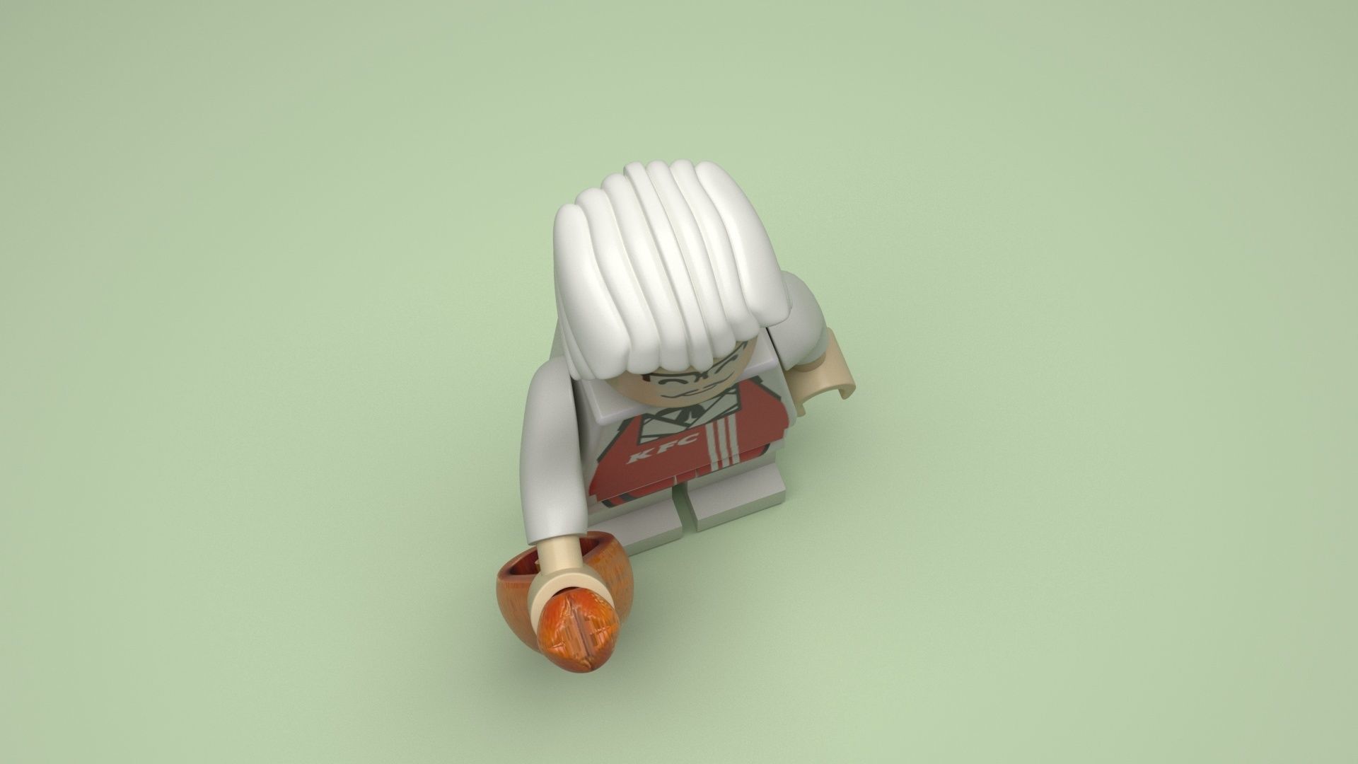 Lego Colonel Sanders 3D model_24