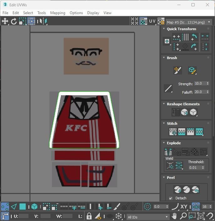 Lego Colonel Sanders 3D model_28