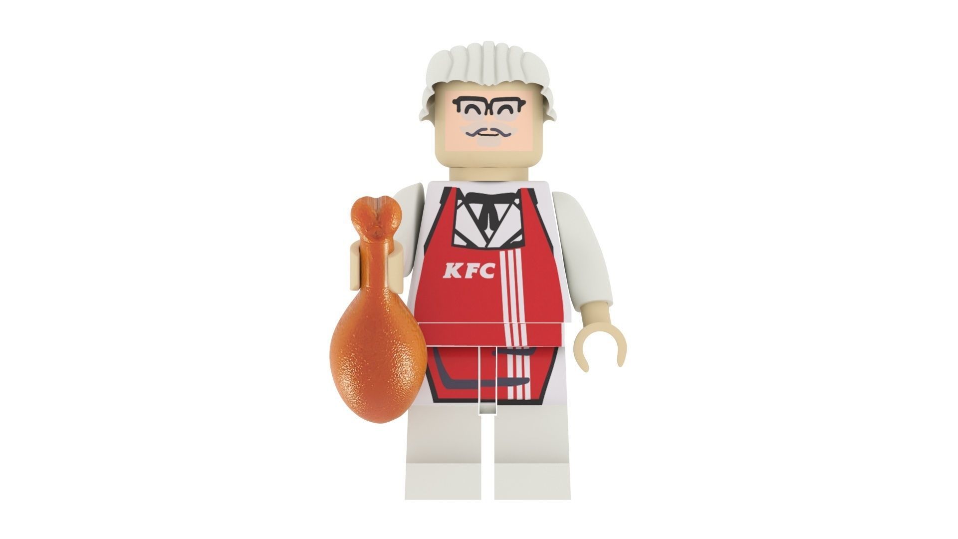 Lego Colonel Sanders 3D model_6