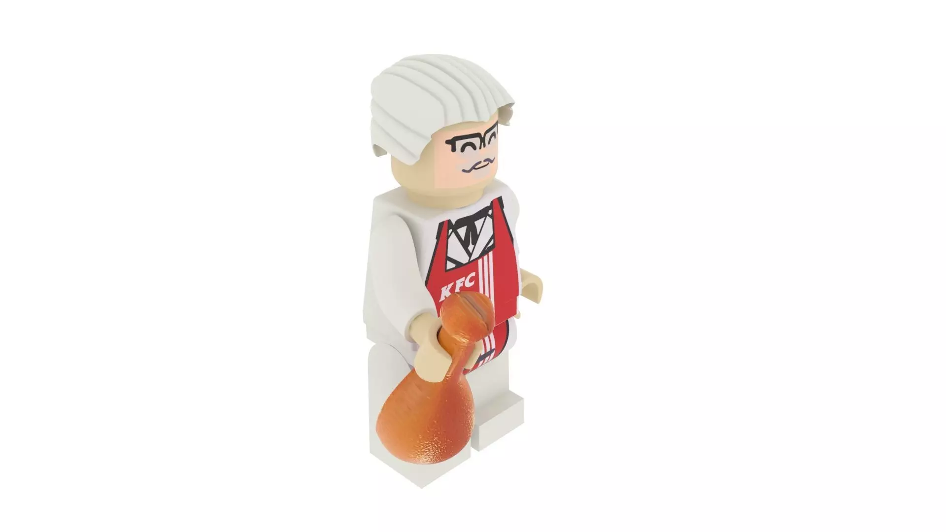 Lego Colonel Sanders 3D model_0