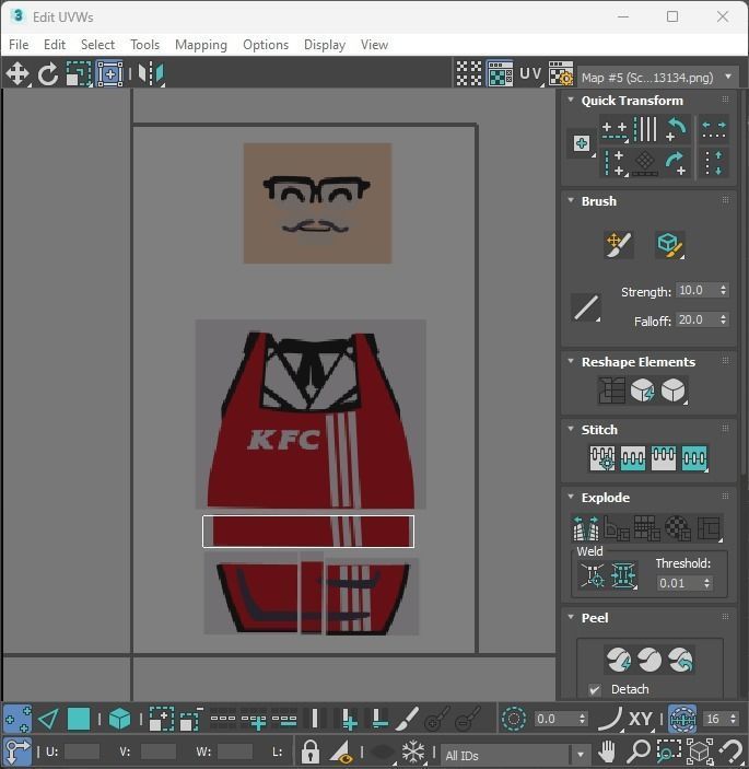 Lego Colonel Sanders 3D model_33