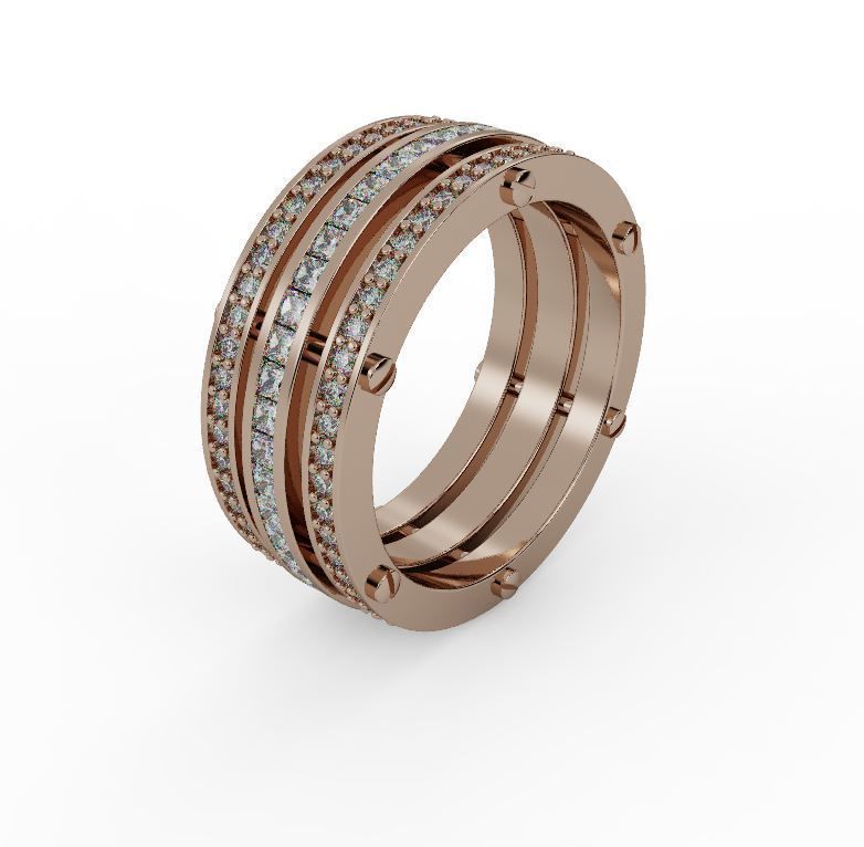 Diamond ring 3D print model_5