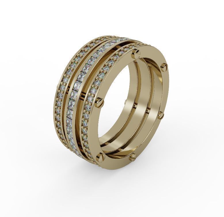 Diamond ring 3D print model_2