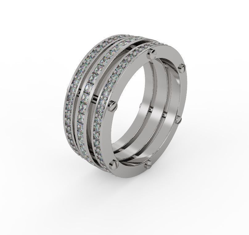 Diamond ring 3D print model_4