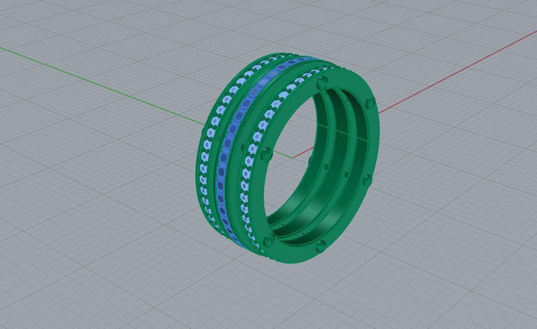 Diamond ring 3D print model_3
