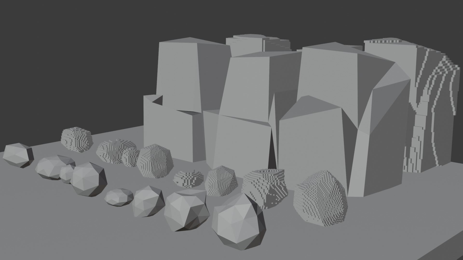 Low Poly Cartoon Rock 3D model Low-poly 3D model_6