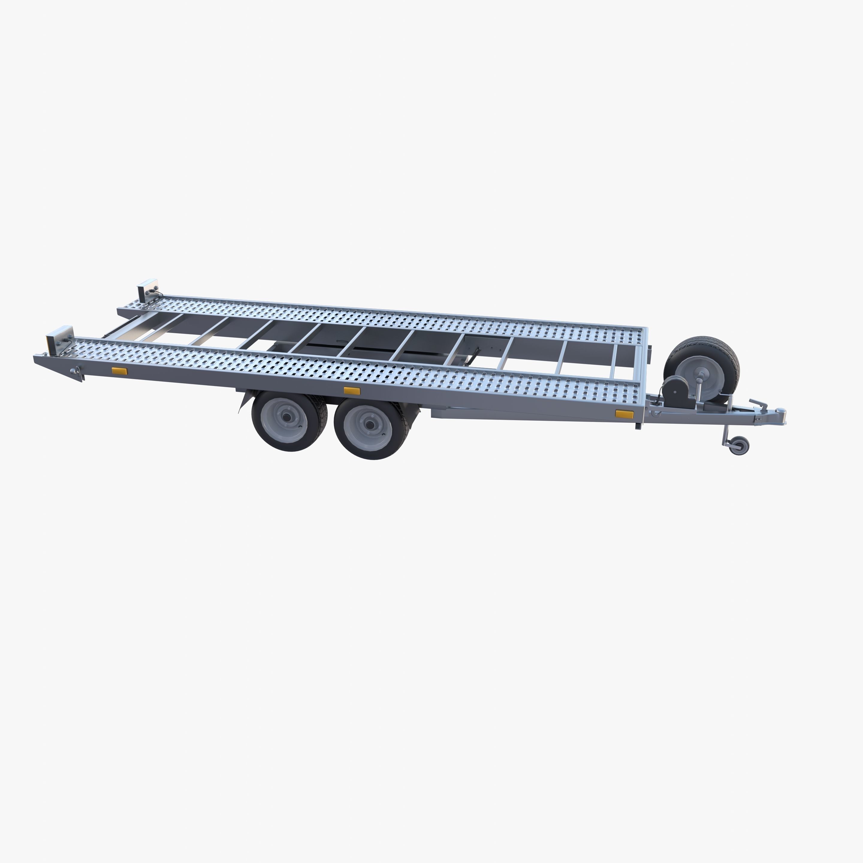 Car trailer v1 Low-poly 3D model_9