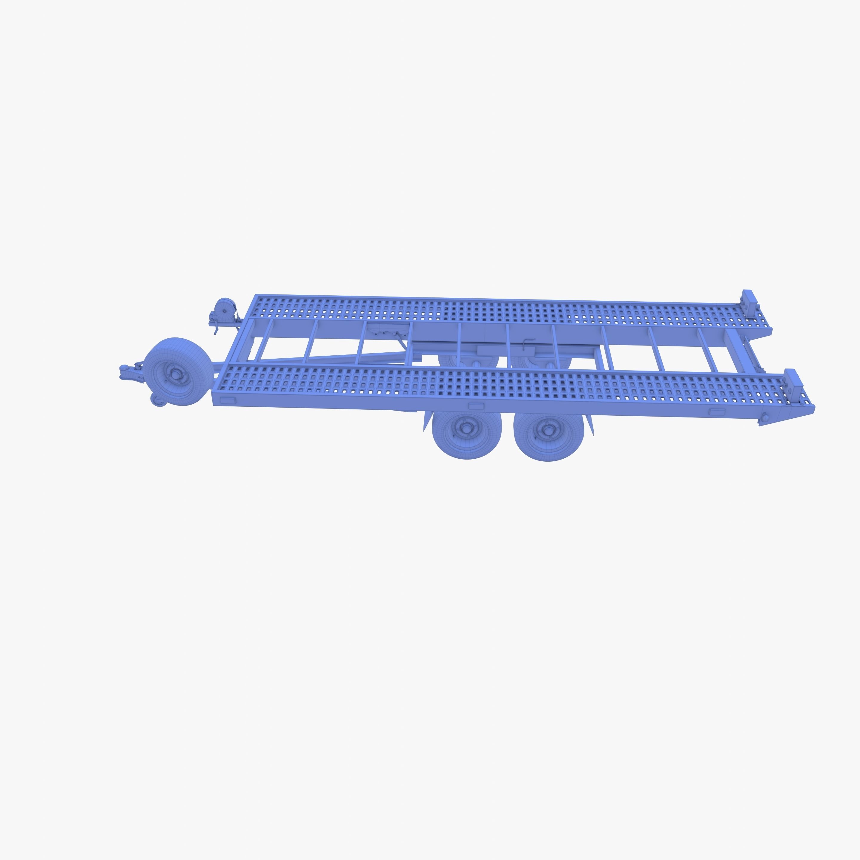 Car trailer v1 Low-poly 3D model_30