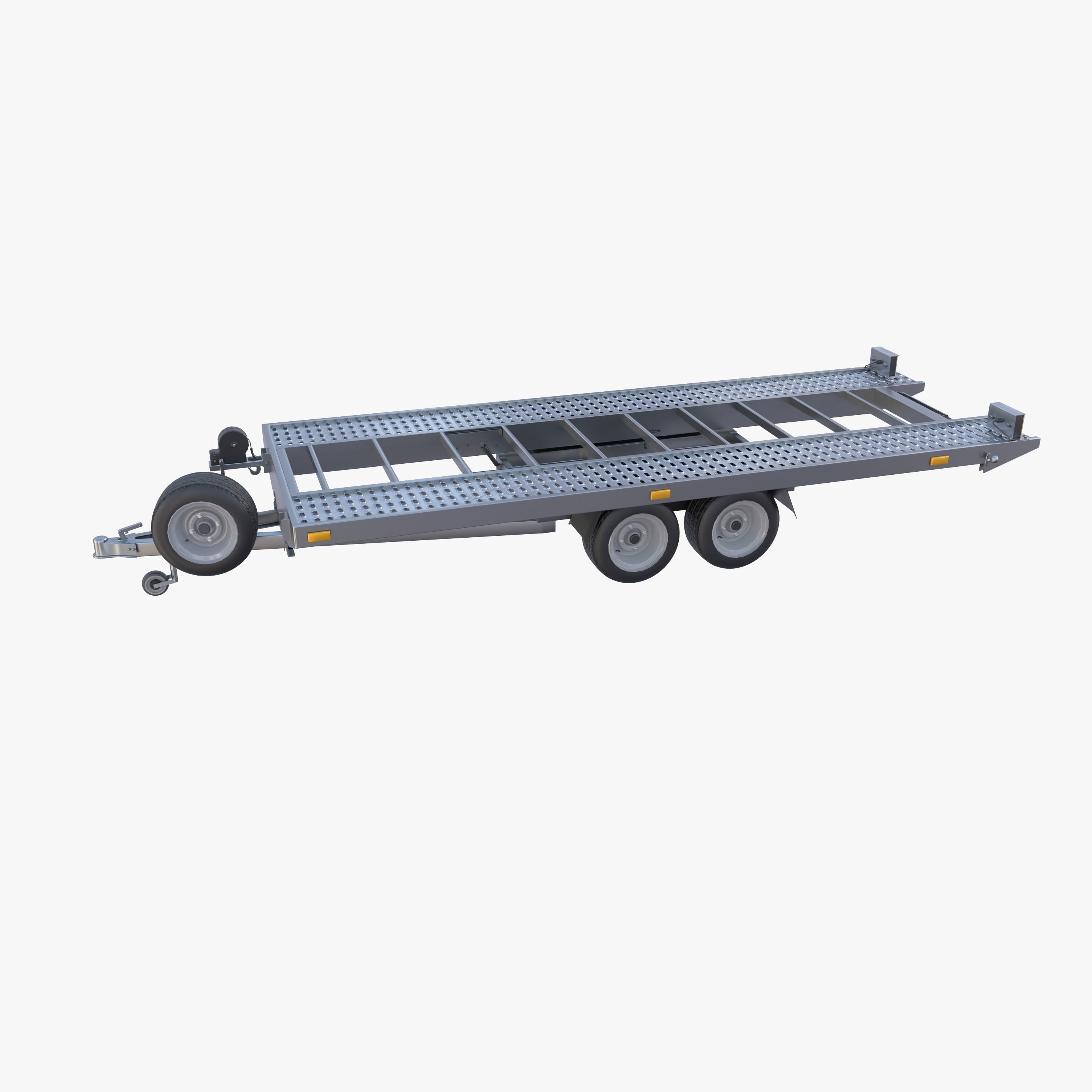 Car trailer v1 Low-poly 3D model_2