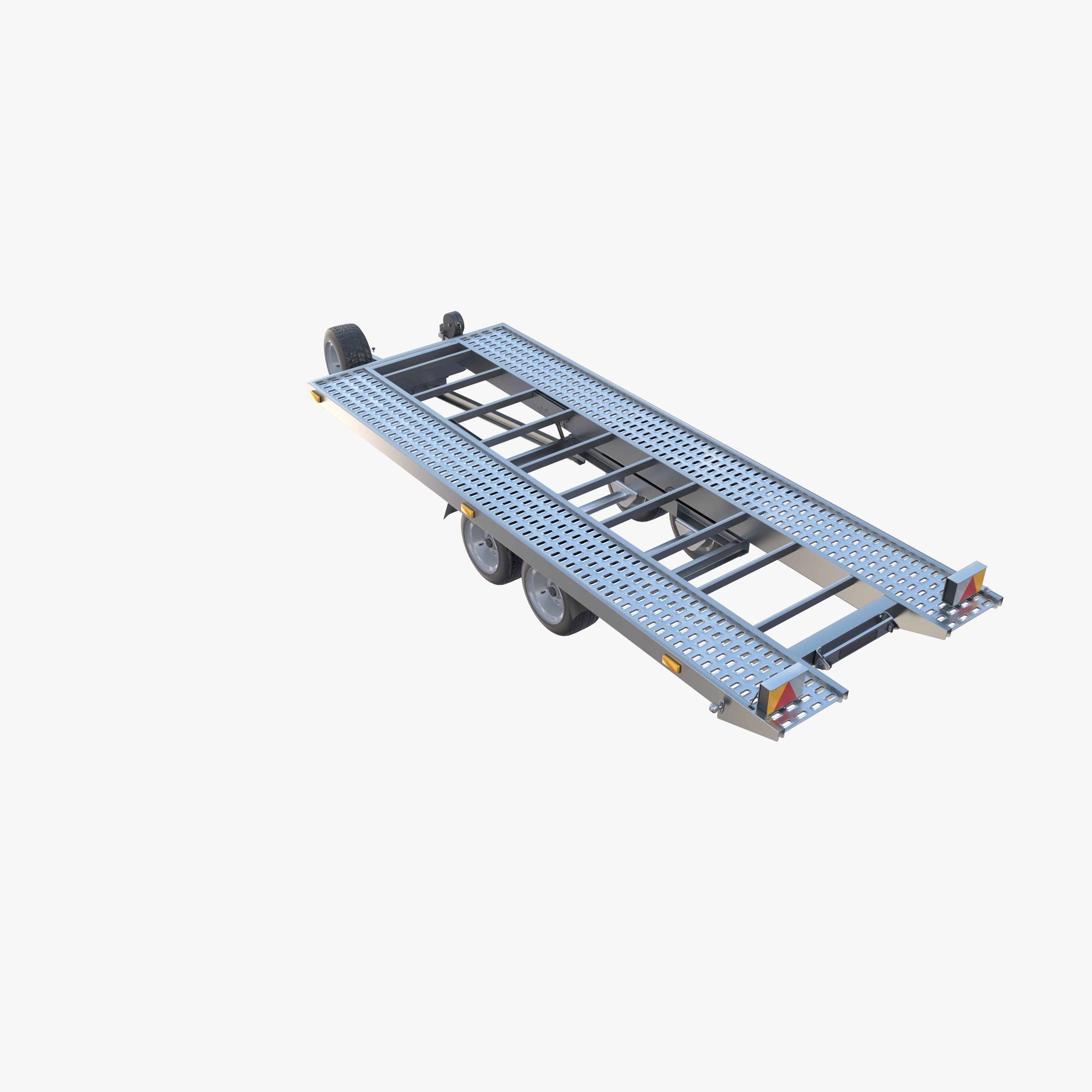 Car trailer v1 Low-poly 3D model_14
