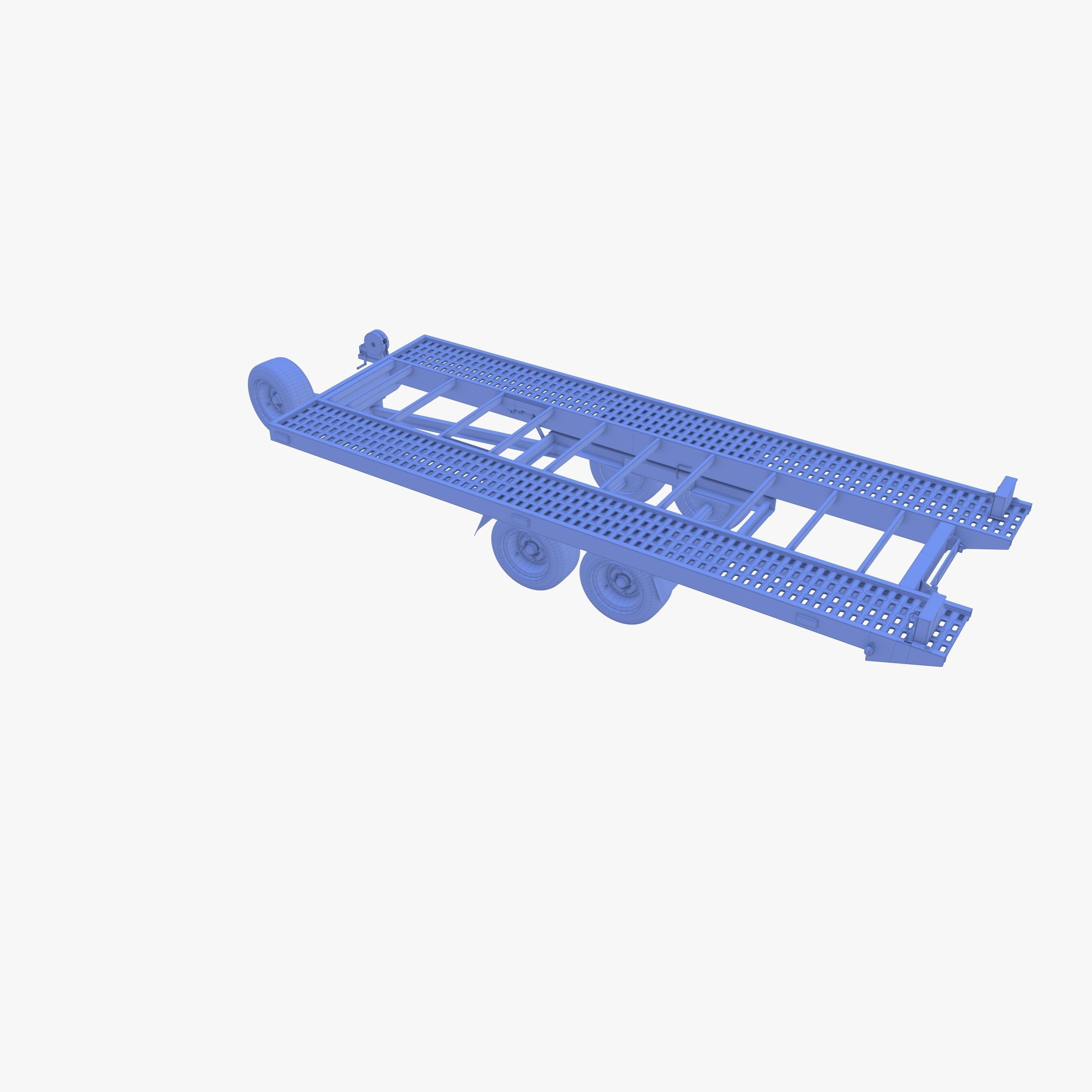 Car trailer v1 Low-poly 3D model_31