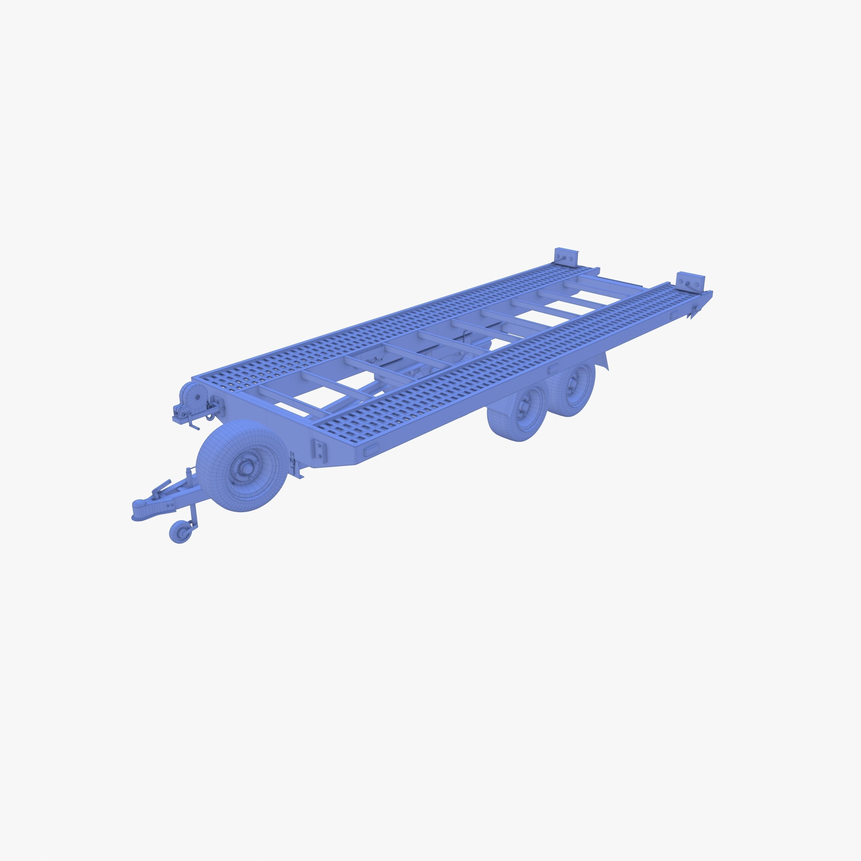Car trailer v1 Low-poly 3D model_20