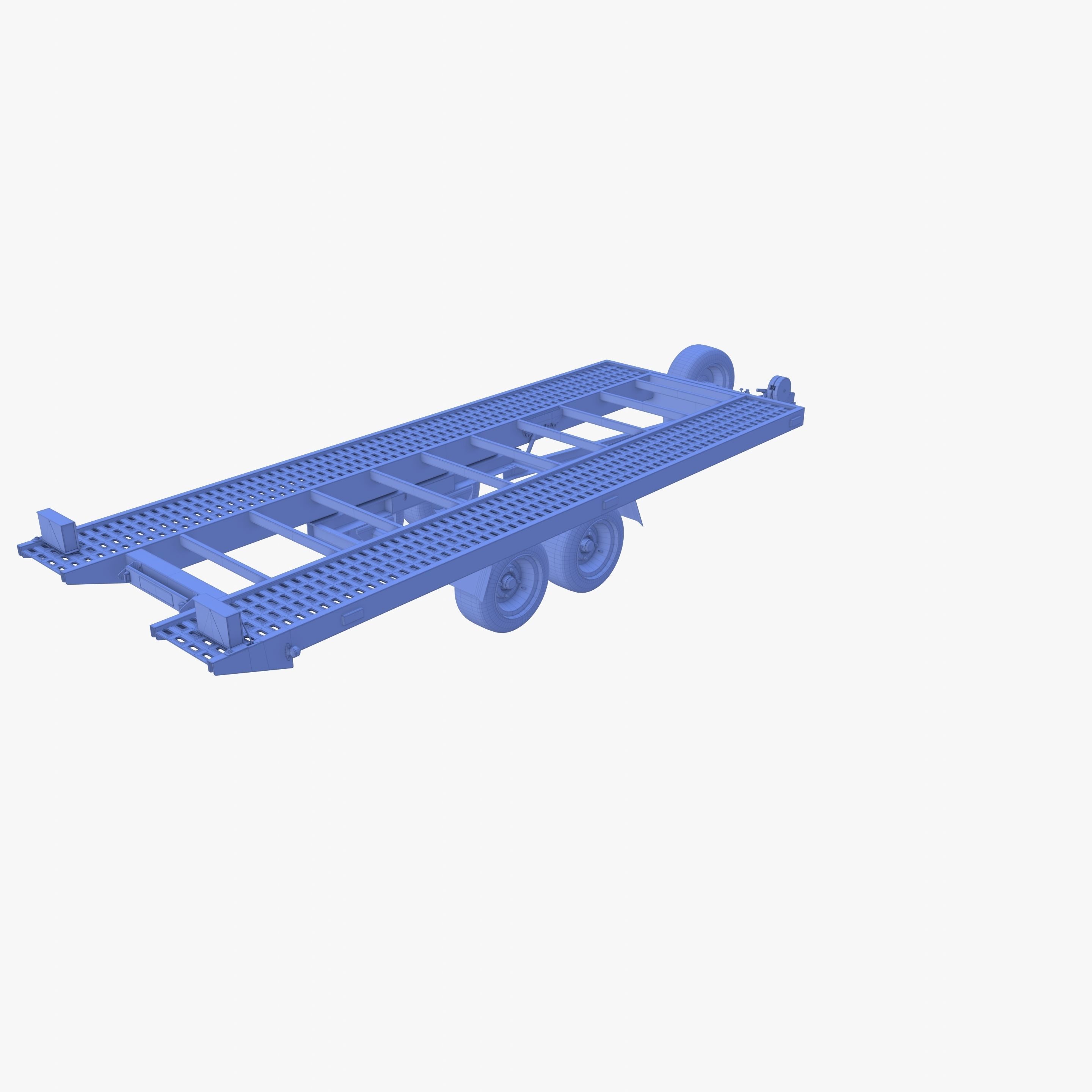 Car trailer v1 Low-poly 3D model_26