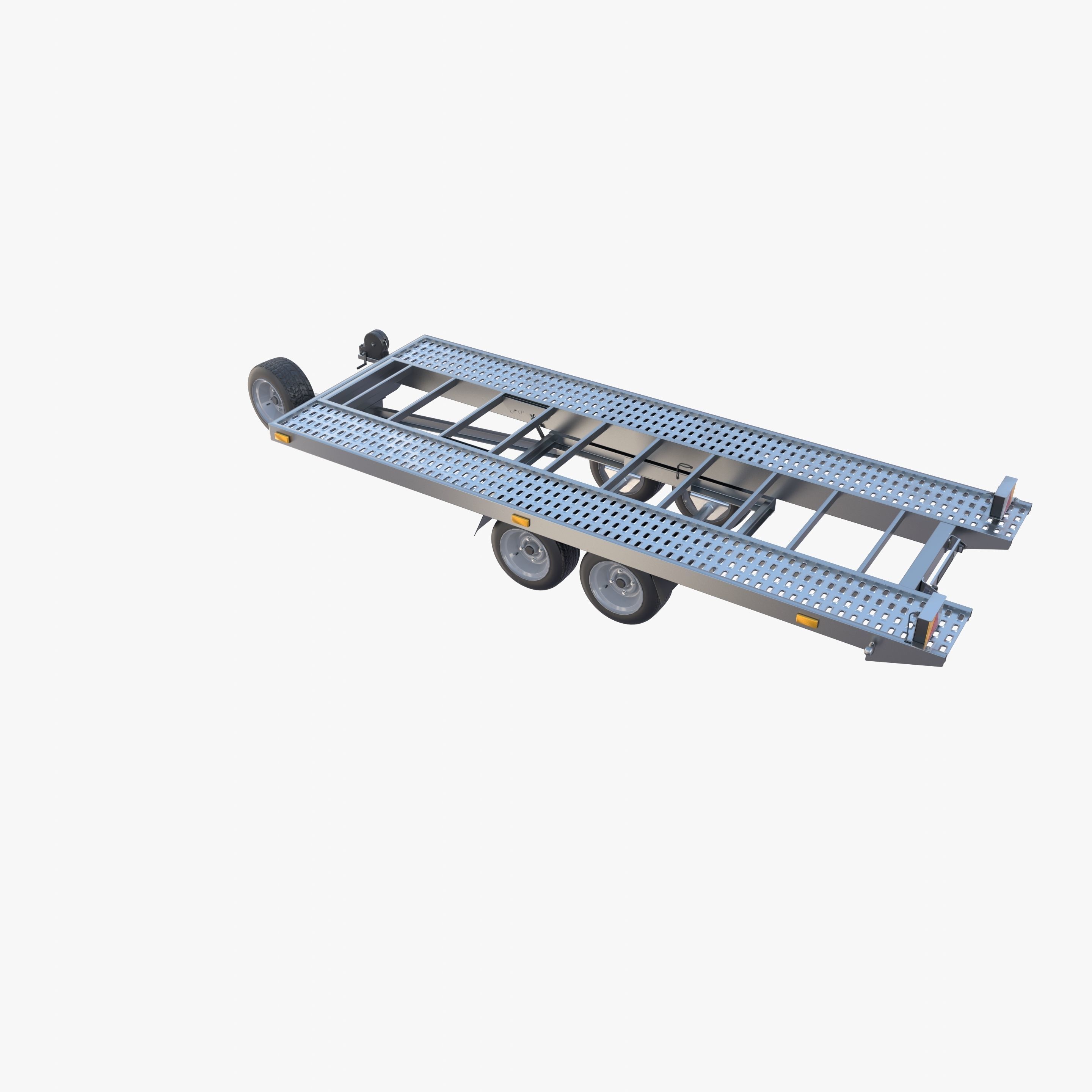 Car trailer v1 Low-poly 3D model_13