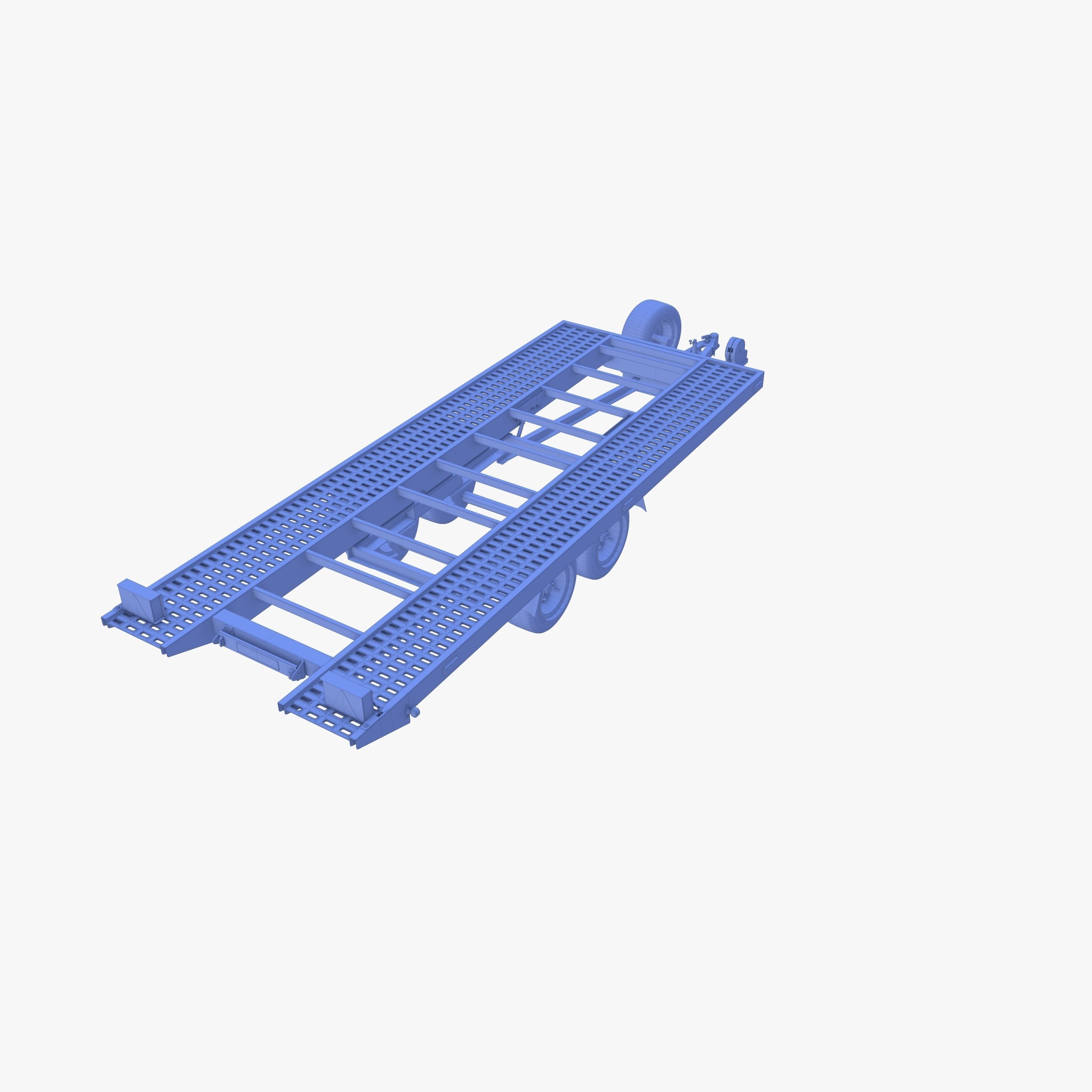 Car trailer v1 Low-poly 3D model_32