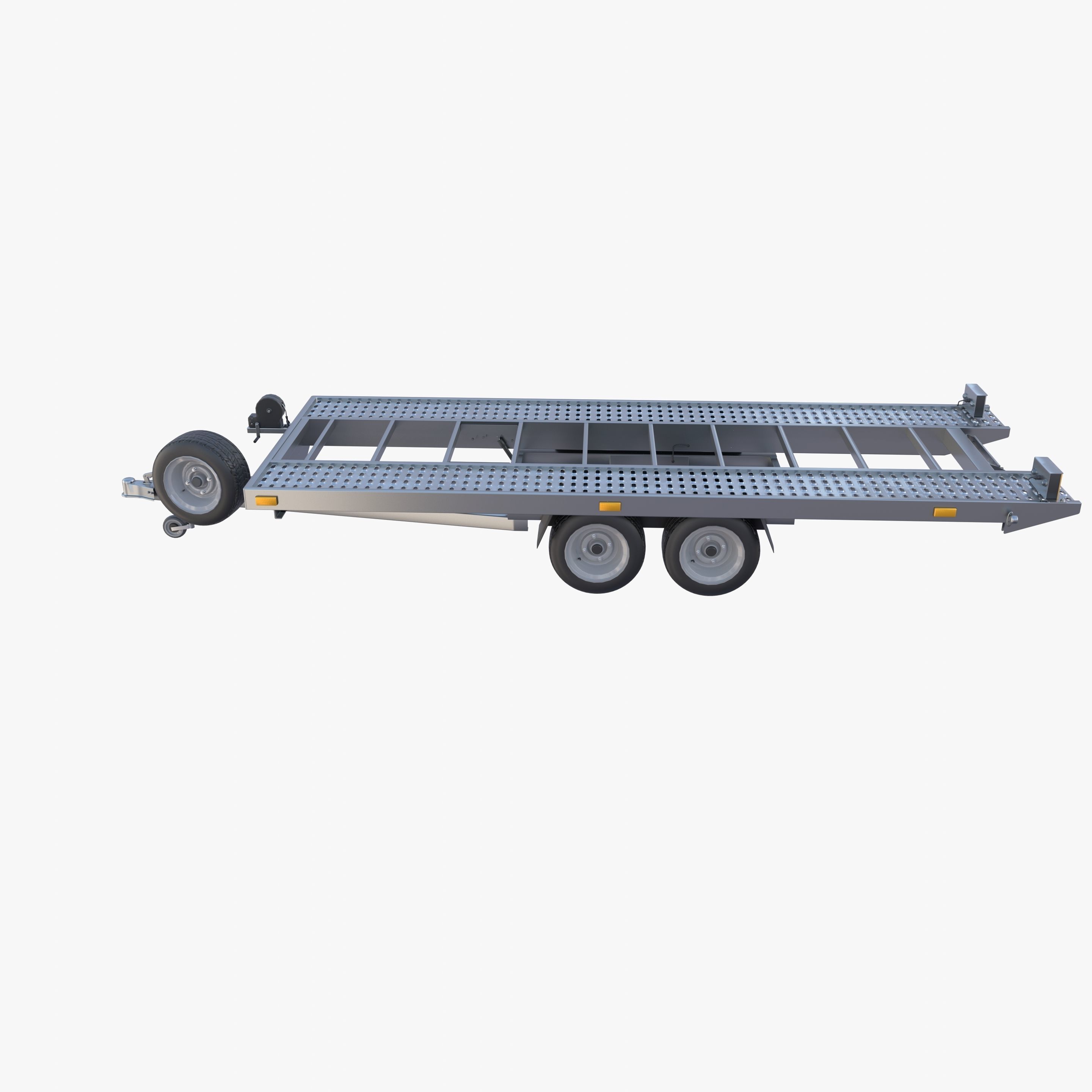 Car trailer v1 Low-poly 3D model_3