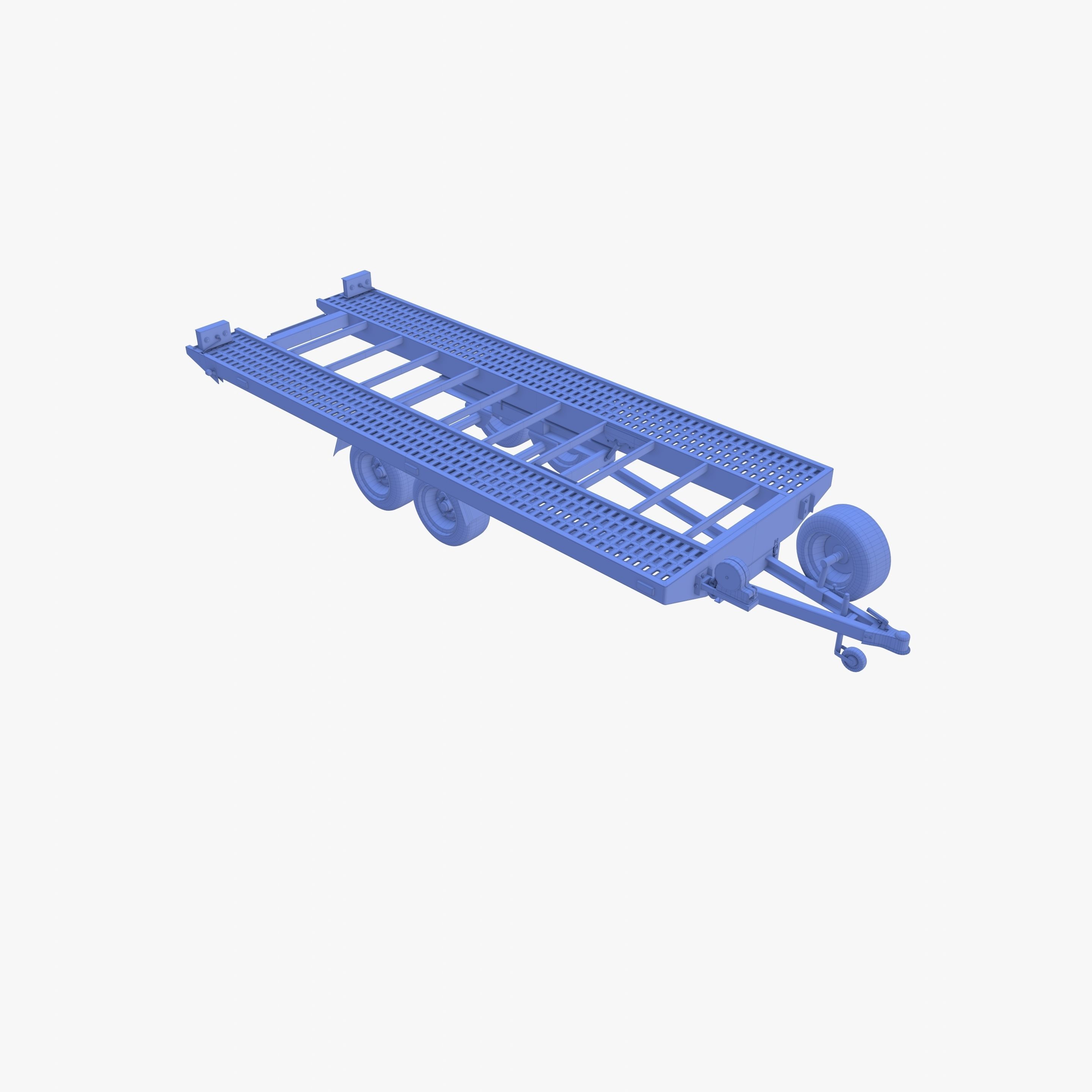 Car trailer v1 Low-poly 3D model_33