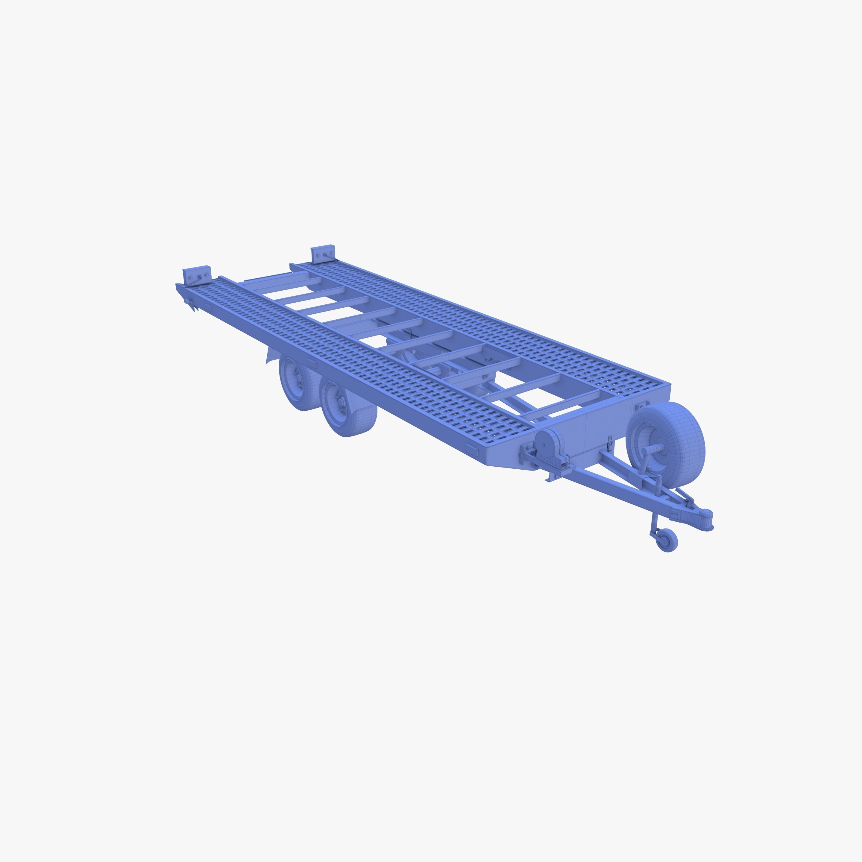 Car trailer v1 Low-poly 3D model_27