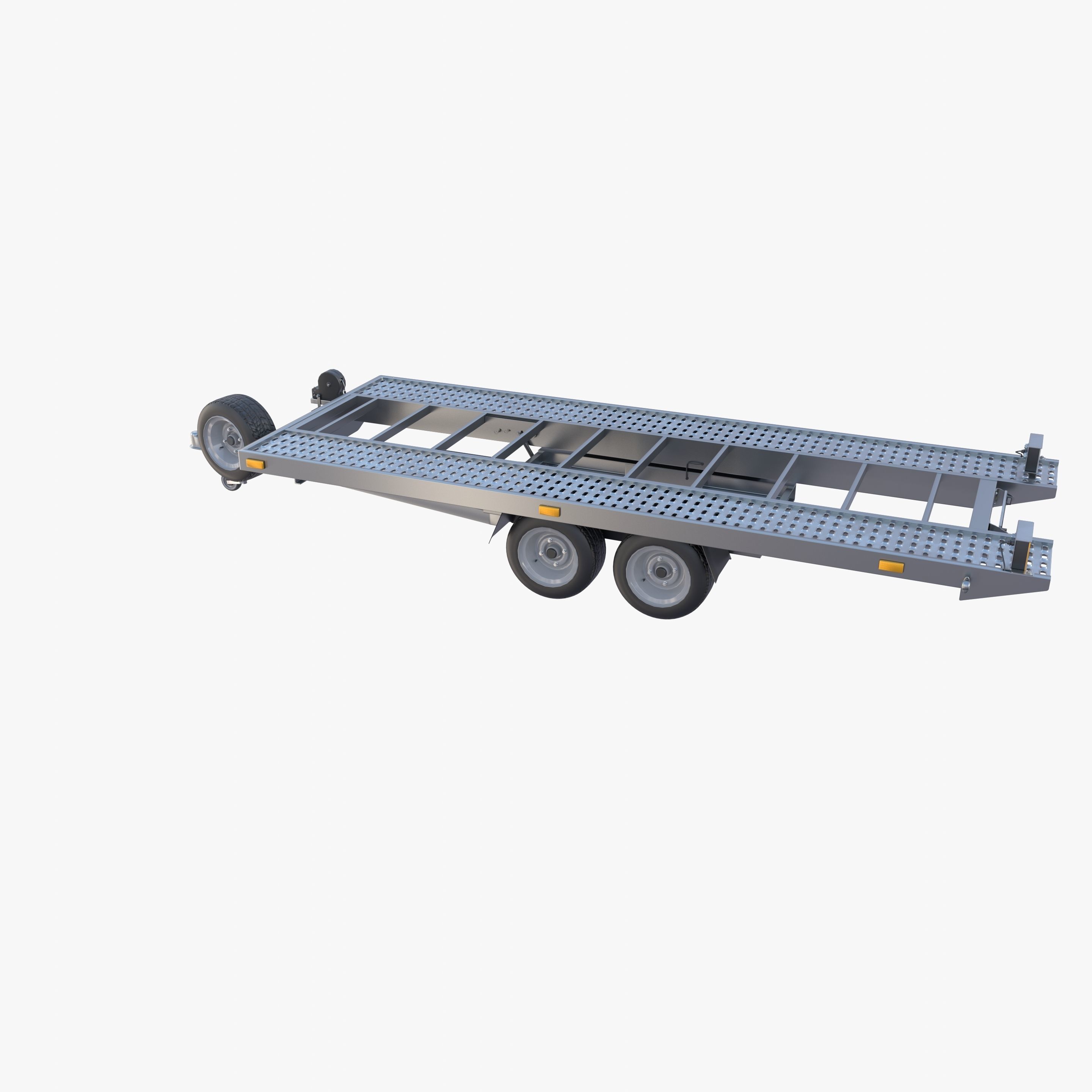 Car trailer v1 Low-poly 3D model_4