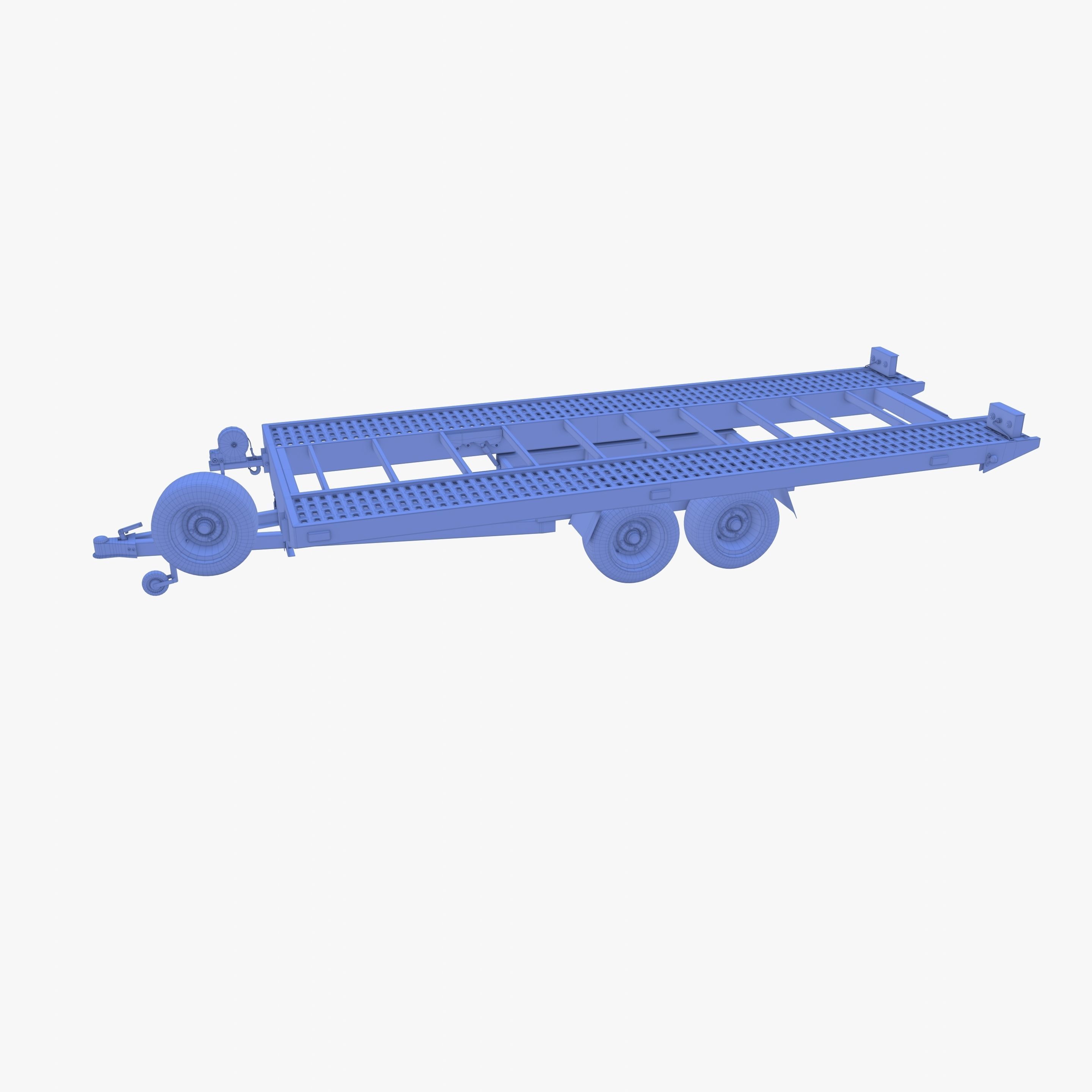 Car trailer v1 Low-poly 3D model_21