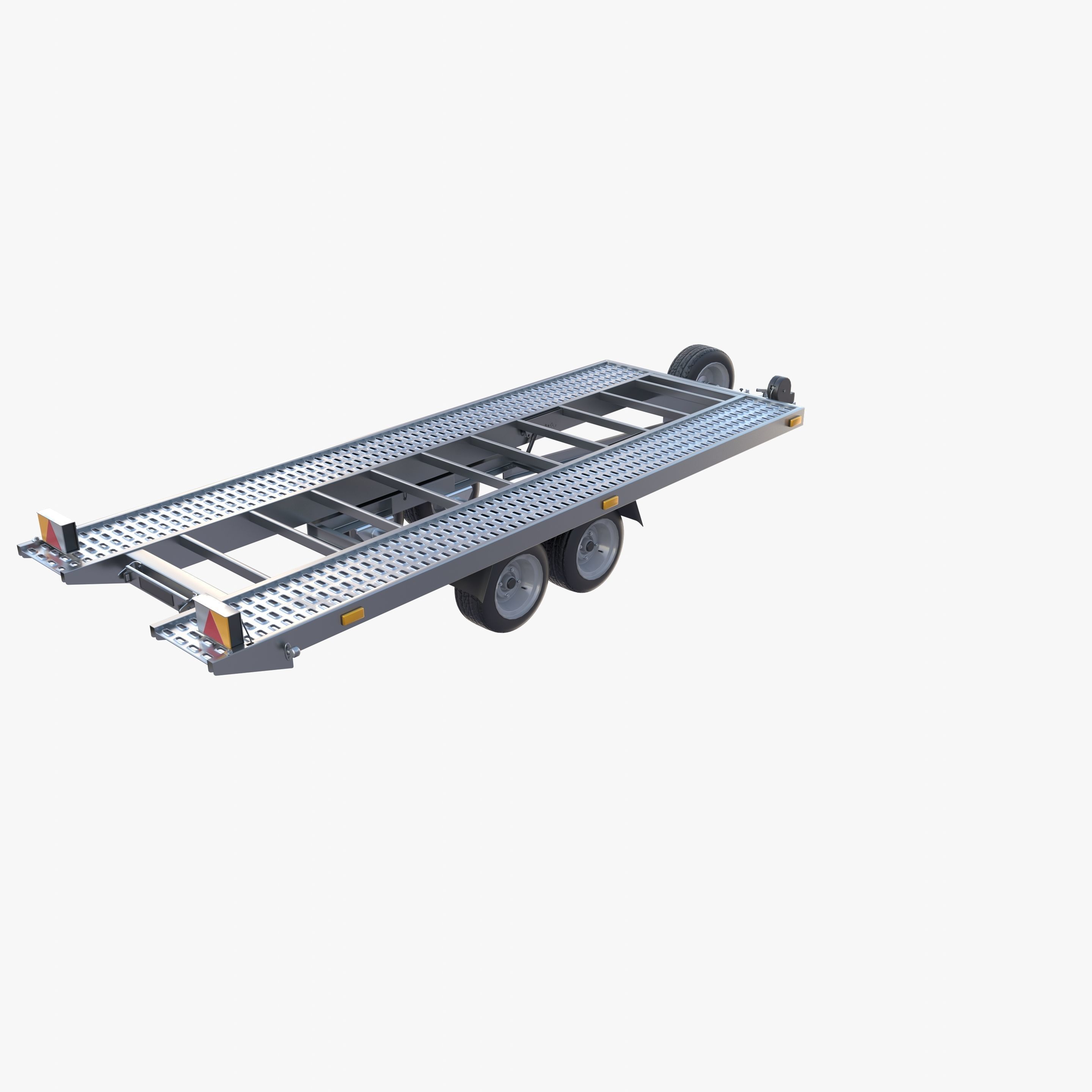 Car trailer v1 Low-poly 3D model_7