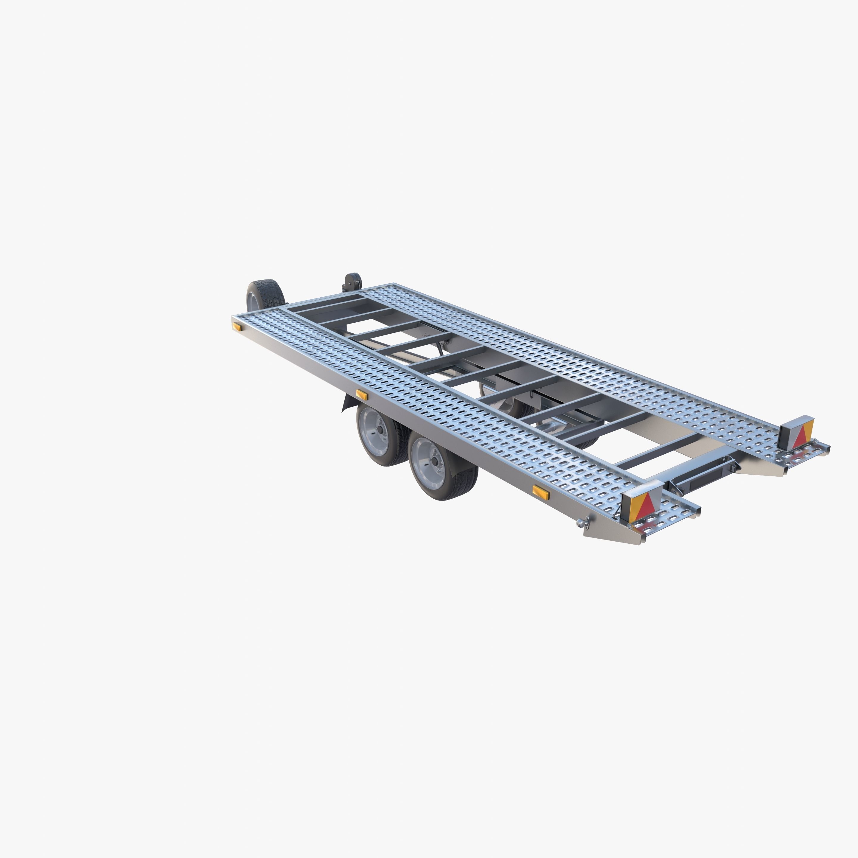 Car trailer v1 Low-poly 3D model_5
