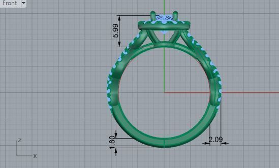 Round Halo Twisted Ring 3284 3D print model_5