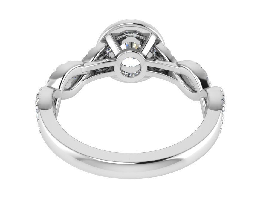 Round Halo Twisted Ring 3284 3D print model_3