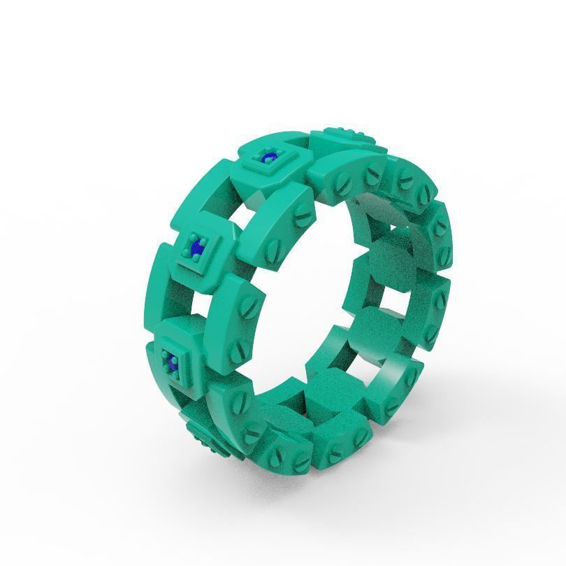 Gold ring 3D print model_3