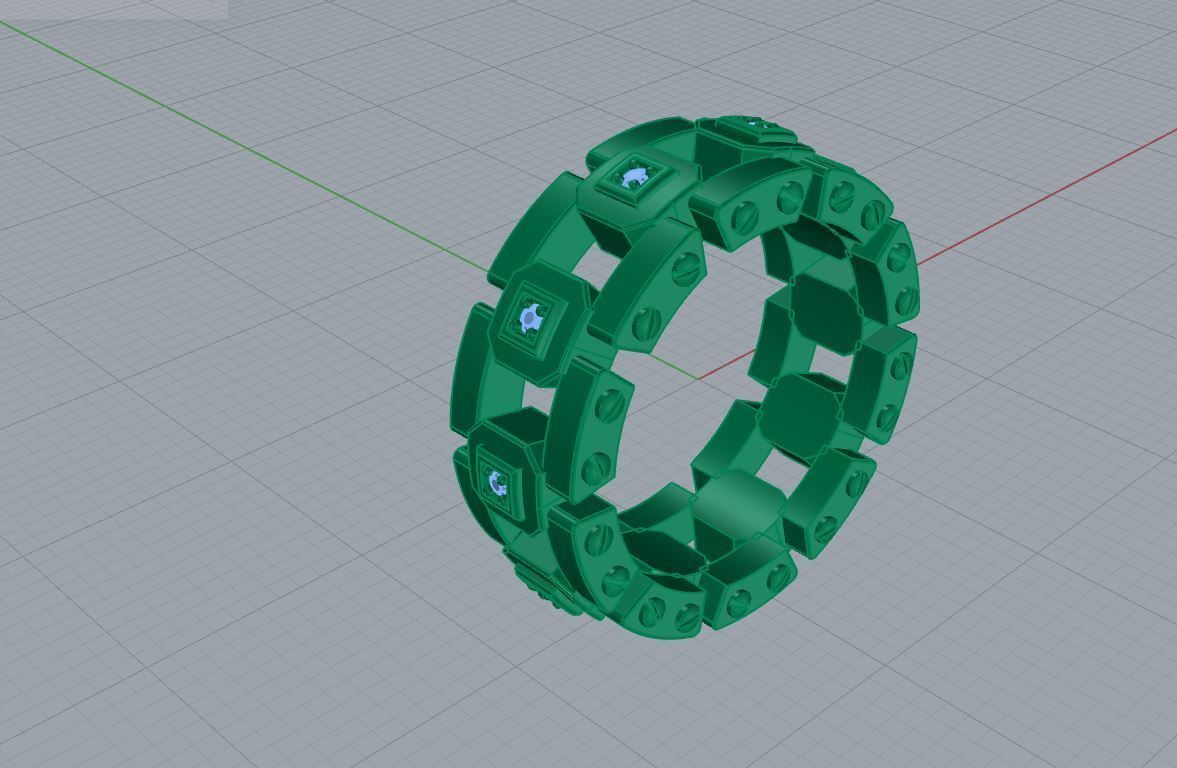 Gold ring 3D print model_2