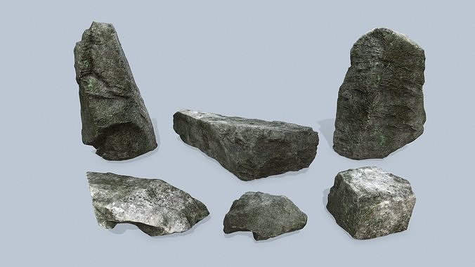 cliff rocks  Low-poly 3D model